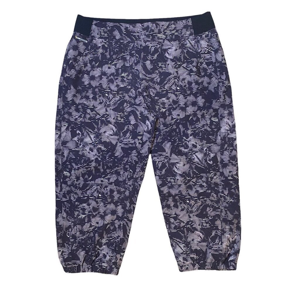 Lole Hattie Capris Pants Women's Small Lightweight Stretch Elastic Black Gray